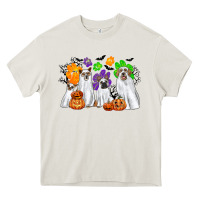 Cream ghost dogs Heavy Core Tee - CowGirlArtShop