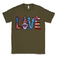 Army Green 4th Of July love gnome Classic Tee - HowdyJamesFarm