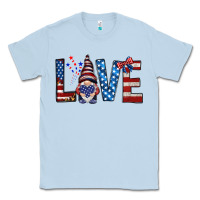 Dusty Blue 4th Of July love gnome Classic Tee - HowdyJamesFarm