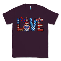 Plum 4th Of July love gnome Classic Tee - HowdyJamesFarm