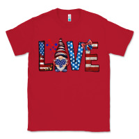 Red 4th Of July love gnome Classic Tee - HowdyJamesFarm