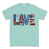 Seafoam 4th Of July love gnome Classic Tee - HowdyJamesFarm