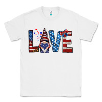 White 4th Of July love gnome Classic Tee - HowdyJamesFarm