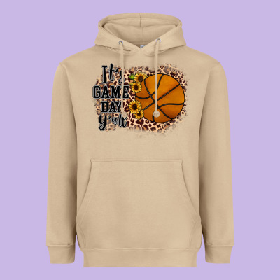 It's Game Day Y'all Basketball Heavyweight Hoodie Designed By Jahusdesignshop