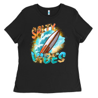 Black Salty vibes Ladies Tee - FaDigitalArtStudio