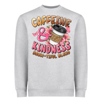 Heather Grey caffeine and kindness brewtiful blend Heavyweight Sweatshirt - JahusDesignShop