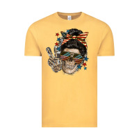 Vintage Mustard American Mother skull Mother's Day Vintage Tee - FaDigitalArtStudio
