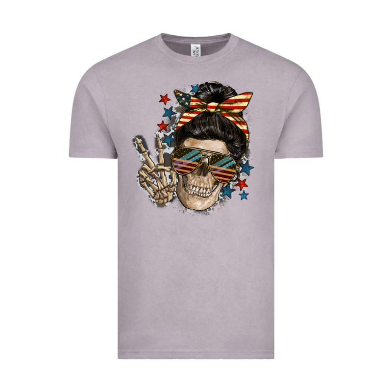 American Mother Skull Mother's Day Vintage Tee by FaDigitalArtStudio | Teevron
