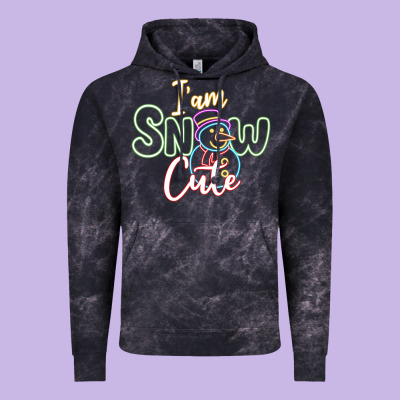 L Am Snow Cute Vintage Hoodie Designed By Cowhidedigitalart