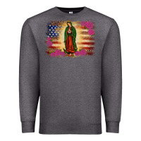 Charcoal Heather america our lady of guadalupe Premium Sweatshirt - JahusDesignShop