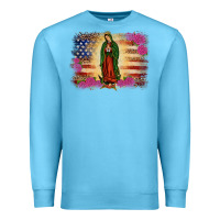 Ocean Blue america our lady of guadalupe Premium Sweatshirt - JahusDesignShop