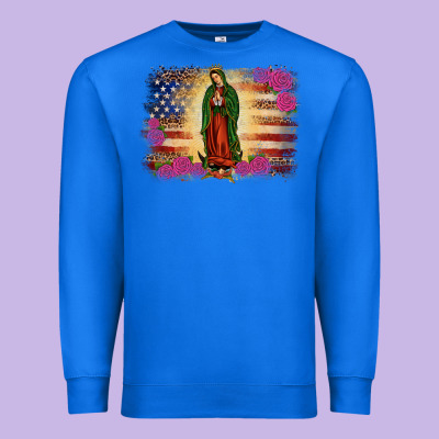 America Our Lady Of Guadalupe Premium Sweatshirt Designed By Jahusdesignshop