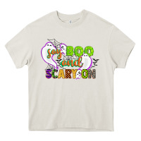 Cream say boo and scary on Heavy Core Tee - CowGirlArtShop