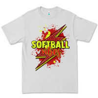 Dove Grey Softball vibes lightning bolt Premium Tee - HowdyJamesFarm