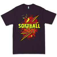 Plum Softball vibes lightning bolt Premium Tee - HowdyJamesFarm