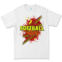 White Softball vibes lightning bolt Premium Tee - HowdyJamesFarm
