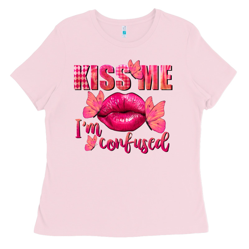 Kiss Me I'm So Confused Valentine's Day Ladies Tee by FaDigitalArtStudio | Teevron