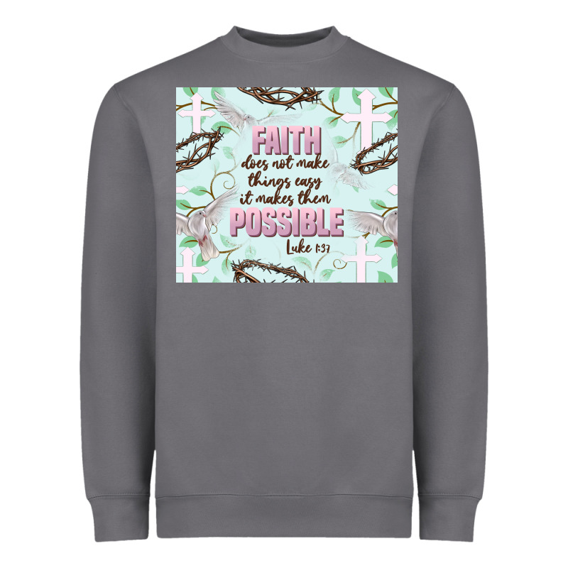 Faith Does Not Make Things Easy Heavyweight Sweatshirt by JahusDesignShop | Teevron
