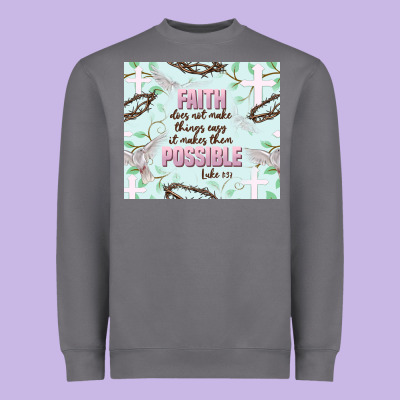 Faith Does Not Make Things Easy Heavyweight Sweatshirt Designed By Jahusdesignshop