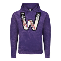 Cloud Purple Baseball Alphabet Vintage Hoodie - CowhideDigitalArt