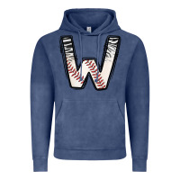 Vintage Denim Baseball Alphabet Vintage Hoodie - CowhideDigitalArt