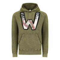 Vintage Olive Baseball Alphabet Vintage Hoodie - CowhideDigitalArt