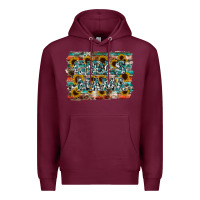 Burgundy girls mama Premium Hoodie - RacoonDesign