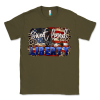 Army Green Sweet land of liberty 4th of july Classic Tee - CowGirlArtShop
