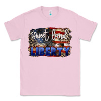 Bubblegum Pink Sweet land of liberty 4th of july Classic Tee - CowGirlArtShop