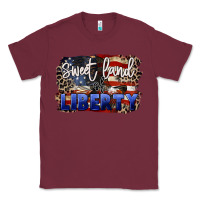 Burgundy Sweet land of liberty 4th of july Classic Tee - CowGirlArtShop