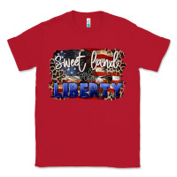 Red Sweet land of liberty 4th of july Classic Tee - CowGirlArtShop
