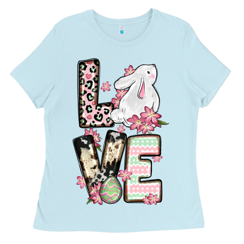 Love Easter Bunny Ladies Tee by OliviaCreatesArt | Teevron