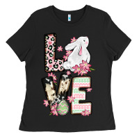 Black Love Easter bunny Ladies Tee - OliviaCreatesArt