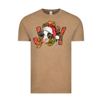 Vintage Coffee joy christmas with cow bbs Vintage Tee - BundleAndBundleShop