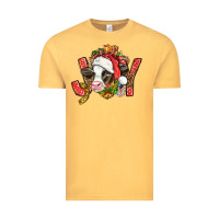 Vintage Mustard joy christmas with cow bbs Vintage Tee - BundleAndBundleShop