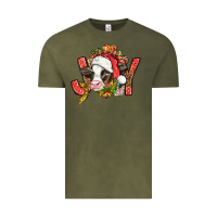 Vintage Olive joy christmas with cow bbs Vintage Tee - BundleAndBundleShop