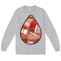 Moon Dust african fabric pattern teardrop earrings 3 Long Sleeve Tee - BundleAndBundleShop