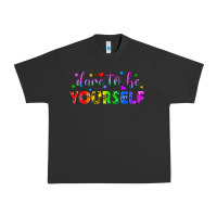 Pigment Black Western Dare To Be Yourself LGBTQ Urban Heavy Tee - BundleAndBundleShop