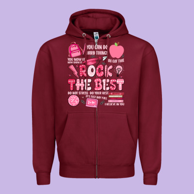 Rock The Best Zipper Hoodie Designed By Jahusdesignshop
