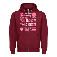 Burgundy rock the best Zipper Hoodie - JahusDesignShop