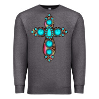 Charcoal Heather gemstone cross Premium Sweatshirt - JahusDesignShop