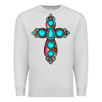 Dove Grey gemstone cross Premium Sweatshirt - JahusDesignShop