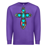 Purple gemstone cross Premium Sweatshirt - JahusDesignShop