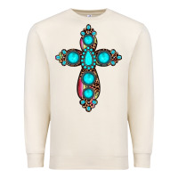 Sandshell gemstone cross Premium Sweatshirt - JahusDesignShop