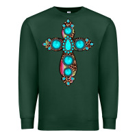 Sports Green gemstone cross Premium Sweatshirt - JahusDesignShop