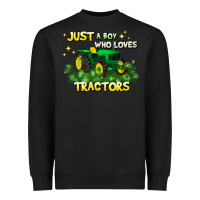 Black just a boy who loves tractors Heavyweight Sweatshirt - JahusDesignShop