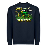 Navy just a boy who loves tractors Heavyweight Sweatshirt - JahusDesignShop