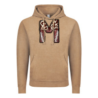 Vintage Coffee name footballcow print letter m Vintage Hoodie - CowhideDigitalArt