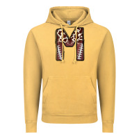 Vintage Mustard name footballcow print letter m Vintage Hoodie - CowhideDigitalArt