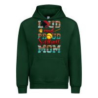 Forest Green loud and proud softball mom Urban Hoodie - RanaPortraitStore